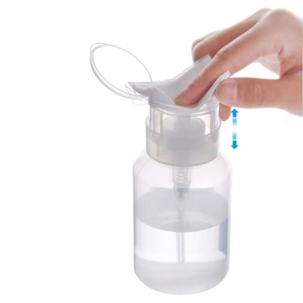 Pump Empty Dispenser Bottle Acetone Nail Polish Remover or Eye Makeup Remover
